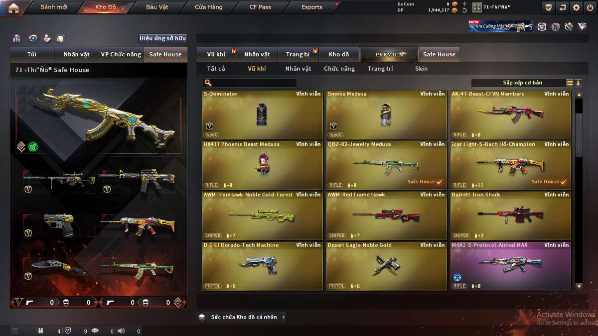 shop acc cf uy tin gia re